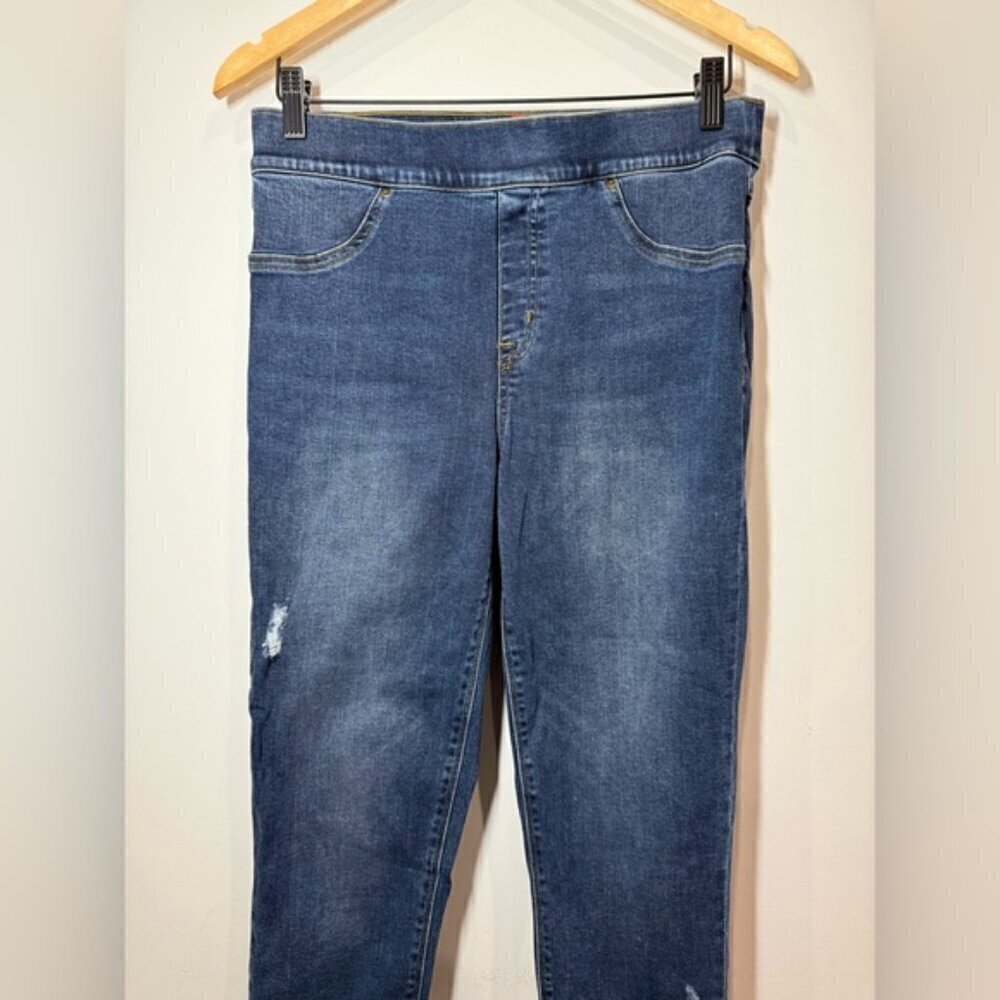 SPANX Distressed Ankle Skinny Jeans size L - Picture 5 of 9